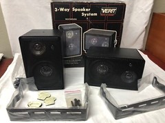 Pair (2) of VERIT MS-60 Speaker – Preowned With Bracket & Box TESTED WORKS