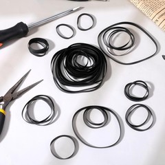 Cassette Player Belt Replacement 50pc Rubber Belts 4mm x 40-135mm