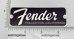 Fender Fullerton California Amplifier Badge Custom Made Aluminum with Screws
