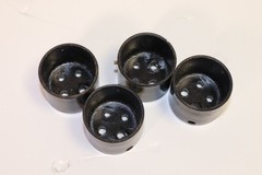 QTY 4 – ALDEN NA-ALD 419X RADIO TUBE ADAPTER – TYPE 30 TUBE TO 01As – BAKELITE