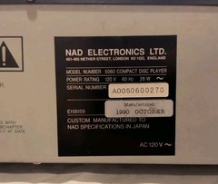 NAD 5060 6 Disc Audio CD Player A0050600270 Made In Japan Tested And Working! 📀