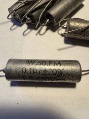 Lot Of 5 .1 EFCO 630 Volt Paper And Oil Capacitors NOS