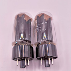 Haltron 5U4GB 5AS4A , full wave tube rectifier pair, NOS NIB, black plate