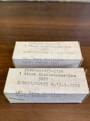 2 Tubes 5687-GB Sylvania Gold Pin – NOS NIB – Matched Pair – Same lot (Rare)