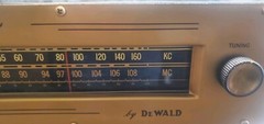 DeWald L-803A Tube Radio Receiver AM FM AFC 7-Tube WORKS
