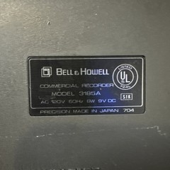 Vintage Bell & Howell Model 3185A Cassette Player Recorder – UNTESTED