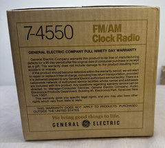 VTG GE GENERAL ELECTRIC AM/FM CLOCK RADIO MODEL 7-4550 NEW IN BOX RARE