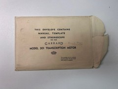 Original Garrard 301 Manual & Paperwork Bundle