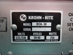 Krohn-Hite DCA-10 Vacuum Tube Amplifier 10 Watt
