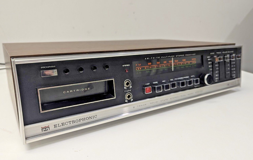 Electrophonic Receiver AM/FM8-Track Stereo/Dual Music System T-710CC Phono input