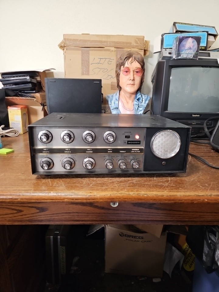 Bogen MX60A Low Filter PA Tube Amplifier Microphone Mixer. Make Sound, Has Hum
