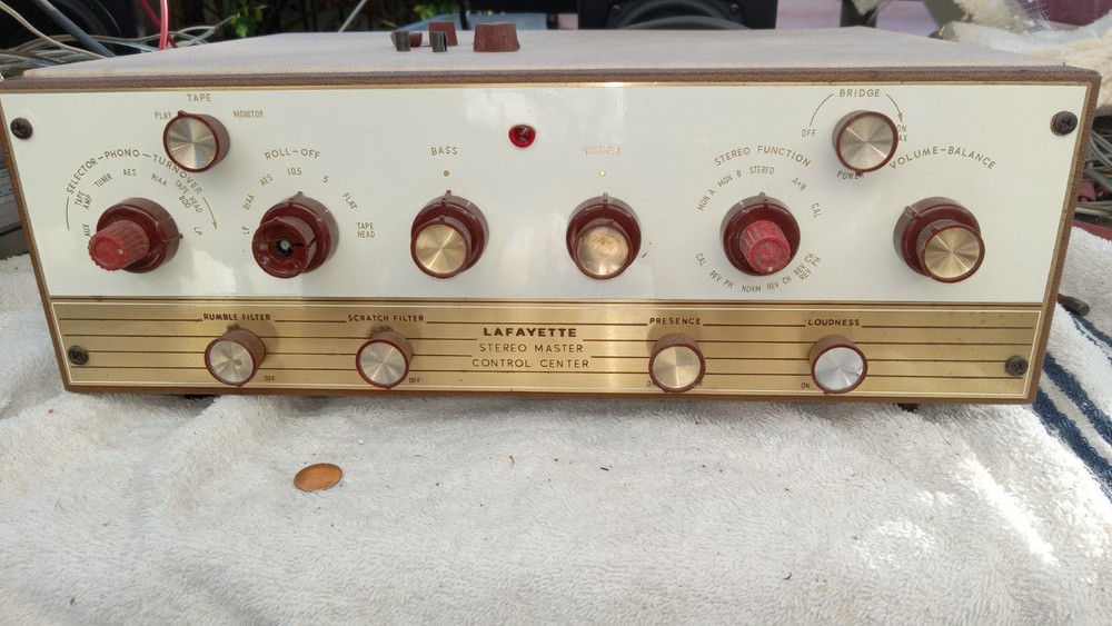 Vintage Lafayette KT-600 12AX7 Tube Preamplifier Works