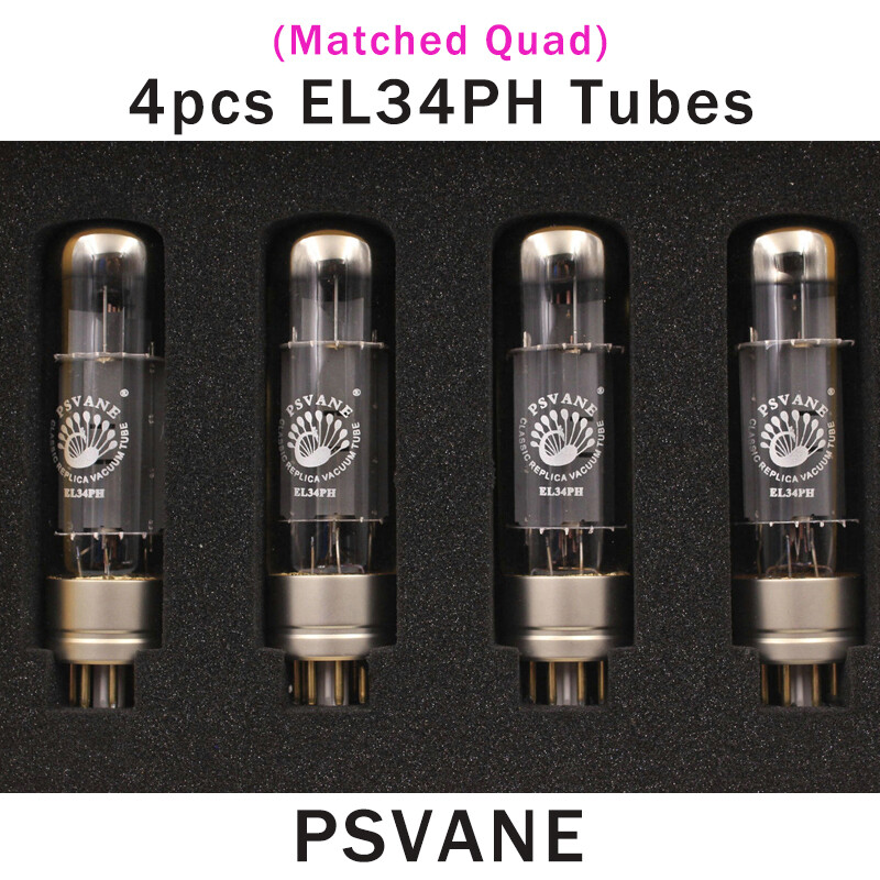 up-market EL34 Matched Quad PSVANE EL34PH Vacuum Tubes upgrade 6CA7 EL34B 6P3P