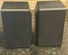 Optimus Pro 7AV Speakers RadioShack 40-2048 Black Metal Minimus 7 Bookshelf Pair