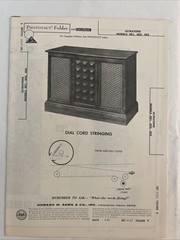 Vintage Sams Photofact Schematic 1-1971 ULTRATONE MODELS 401, 402, 403