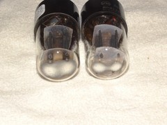 2 x 6sn7gtb RCA Tubes*Black Plates-D*Clear Glass*Very Strong Matched Pair*#15
