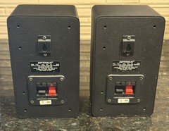 Optimus Pro 7AV Speakers RadioShack 40-2048 Black Metal Minimus 7 Bookshelf Pair