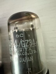 GZ34 tube 5AR4 Matsushita Matched Pair