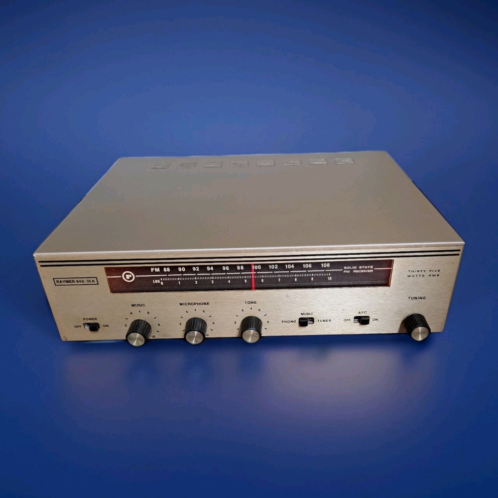 Raymer 840-35A Solid State FM Receiver/PA/MIC Mono Amp 35 Watts RMS VG Read