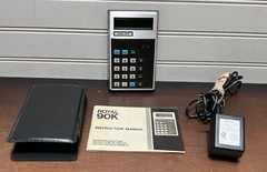 Vintage Royal 90K UA120 Calculator Green LCD, power cord, manual, case Tested