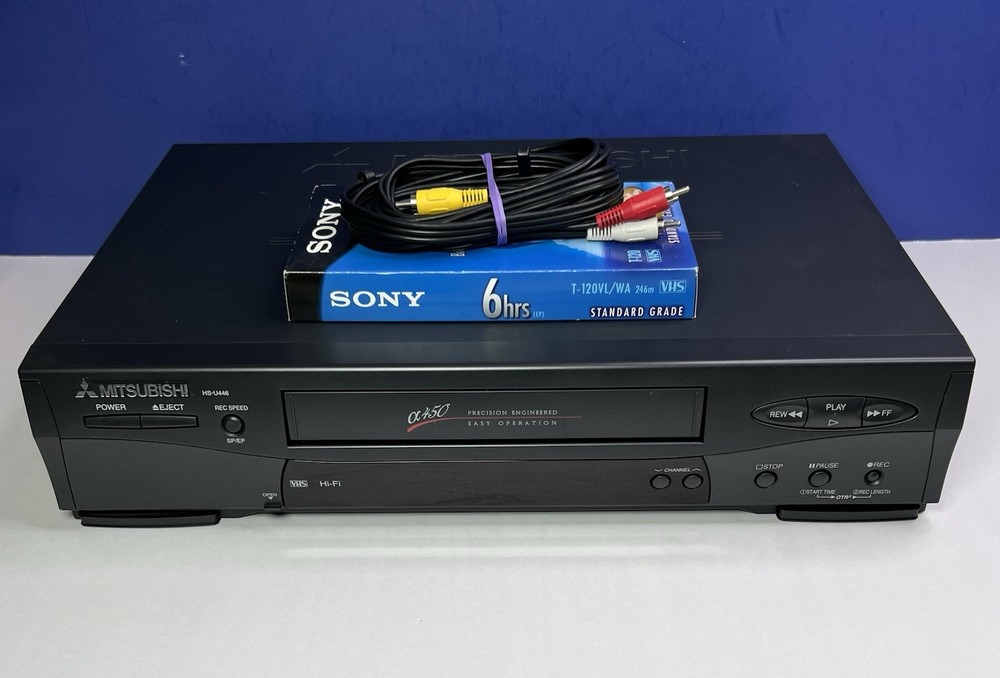 Mitsubishi HS-U446 Hi-Fi VHS VCR Player Recorder – Tested Works Great No Remote