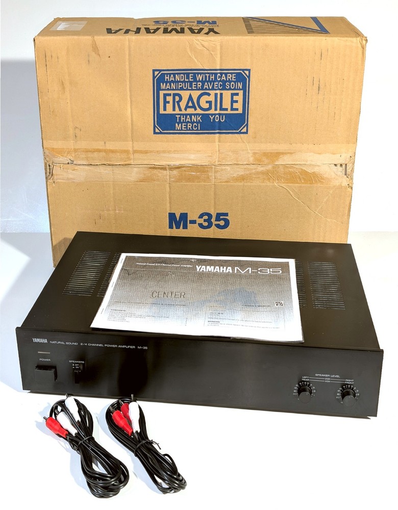 🔥【PRO SERVICED】MINTY in BOX Yamaha M-35 2/4-Ch 80W Power Amp!💥GUARANTY