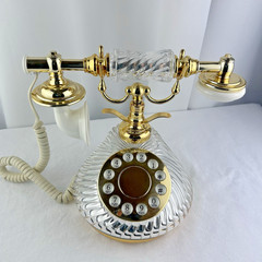 Hentak Limited Model HT-00 Siecle Collection Clear Gold Telephone Retro