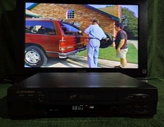 Mitsubishi HS-U446 VCR VHS Player, Tested & Working, No Remote