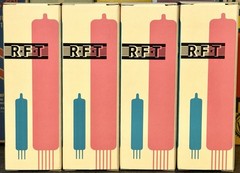 (4) NOS RFT Germany EL34S Tubes W/Factory Test Results G1 Bias, Gm, GL, IKP, VG2