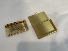 Vintage Aopha Gold Case & Calculator Taiwan Travel Purse
