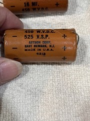Astron Minimite Dry Electrolytic Capacitor MM-16-450, 16 MF,450 W.V.D.C,525V.S.P