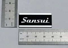 Sansui Equipment Badge Logo Emblem Premium Silver With Self Stick Adhesive