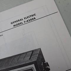 General Electric 7-4380A Photofact Manual 1976 Clock Radio Service Guide