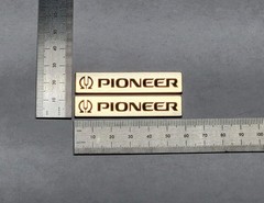 Pioneer Speaker Badge Logo Emblem 58mm Brushed Gold Premium Pair