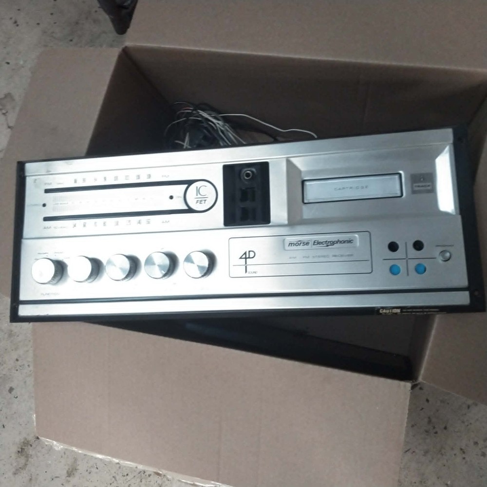 Morse Electrophonic Stand-Up Stereo System Console Parts 8 Track Tuner Record
