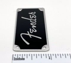 Fender Spaghetti Logo for Amp or Case Badge Custom Made Silver Aluminum