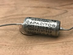 VITAMIN Q CAPACITOR ~ 0.047uF/200V ~ PIO ~ GUITAR ~ TONE ~ NOS ~ 196P ~ TESTED