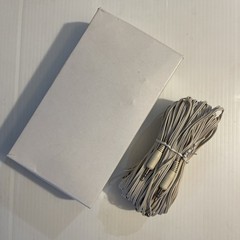 Vintage 3.5mm Mono Aux Audio Cable Headphone Jack 100 ft Long Gray. New!!!