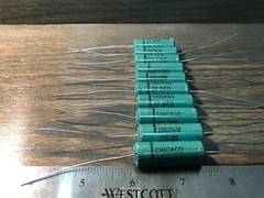 (Lot of 10) NOS 1960’s Chicago Tone Capacitors .22uf 100v 220nf 0.22uf