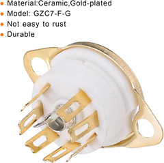 4 Pcs 7Pin Tube Socket Ceramic Tube Socket,Vacuum Tube Protect Tube Pin Socket P