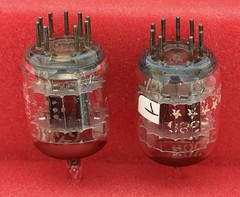 Two GE 6386 Tubes /Amplitrex Tested Balanced / D Get / x3 Mica / Early Type 1956