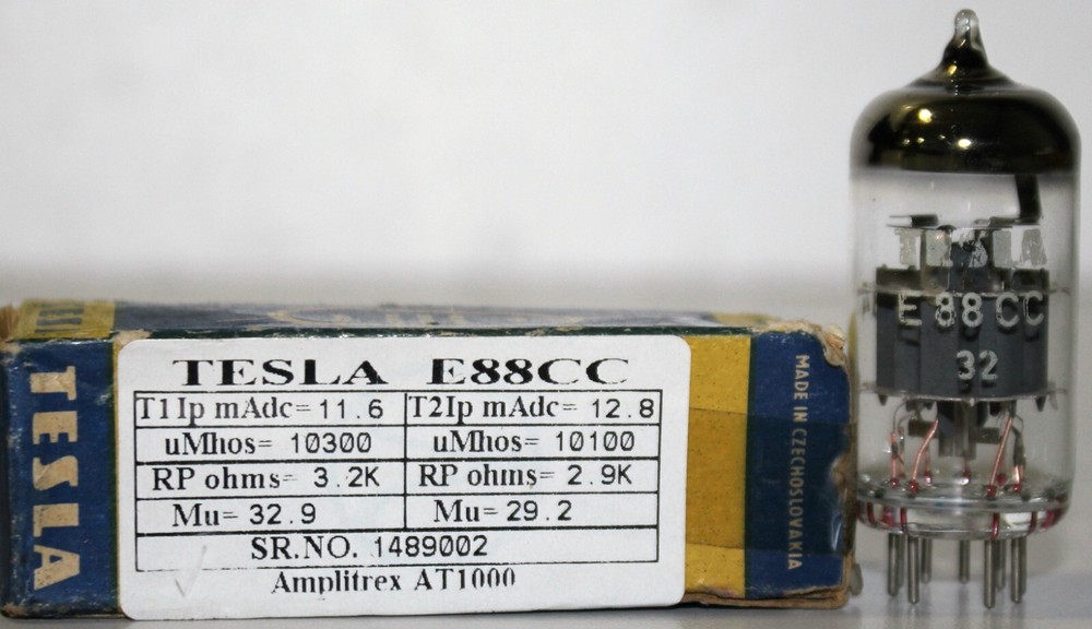 E88CC TESLA Top “O” Getter Made in Czechoslovakia Amplitrex Tested