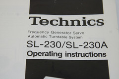 Technics SL-230 Vintage Automatic Belt Drive Turntable Manual Included Tested