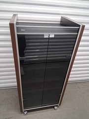 Vintage Denon Stereo Cabinet Rack Stand Audio Equipment 5 Tier Record Holder