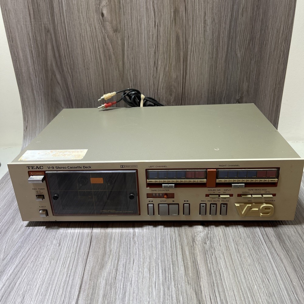 Teac V-9 Stereo Cassette Deck POWER TESTED (For Parts Or Repair)