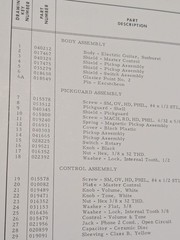 Fender 12-String Electric Guitar Replacement Parts List & Schematics – Rare 70s