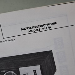 MORSE/ELECTROPHONIC 942/P Receiver Service Manual Photofact