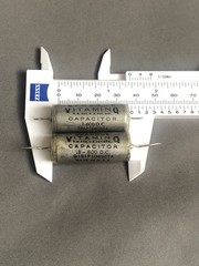 Pair .1 uF 600v Sprague Axial Capacitors Vitamin Q style Tone Caps oil PIO used