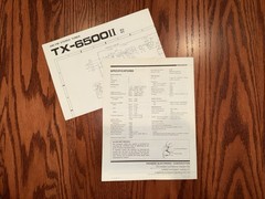 Original Pioneer TX-6500 II SA-6500 II Owner’s Operating Manuals & Schematics