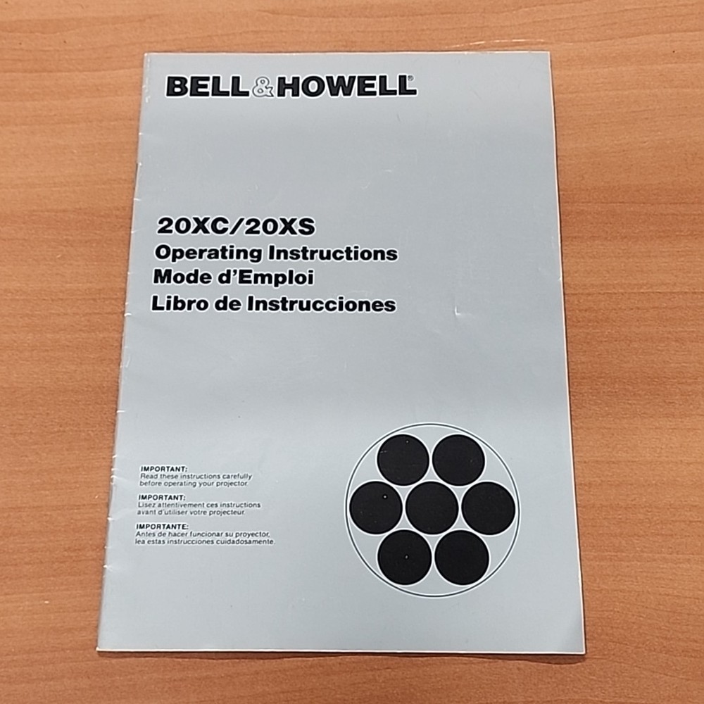 Vintage Bell and Howell Model 20xc/20xs Operating Instructions Manual